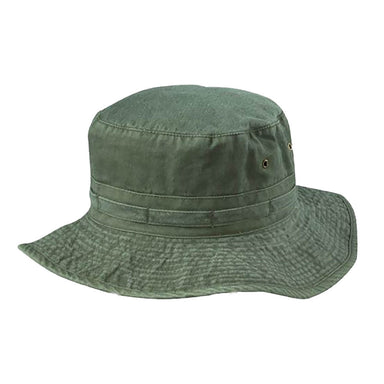 Pigment Dyed Twill Boonie Hat with Chin Cord - DPC Outdoor Hats Bucket Hat Dorfman Hat Co. BH16 Stone Medium 