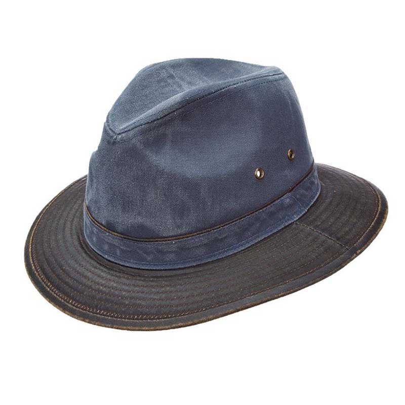 Pigment Dyed Twill Denim Safari Hat - Dorfman Pacific Headwear Denim / Medium (57 cm)
