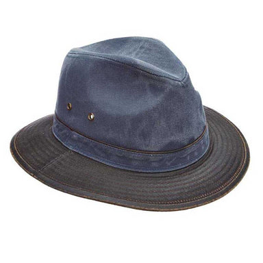 Pigment Dyed Twill Denim Safari Hat - Dorfman Pacific Headwear Safari Hat Dorfman Hat Co.    