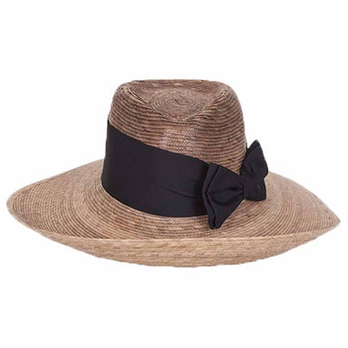 Pilar Burnt Palm Leaf Asymmetrical Up Brim Hat - Tula Hats Fedora Hat Tula Hats TU1-2100 Burnt Palm Medium (57 cm)