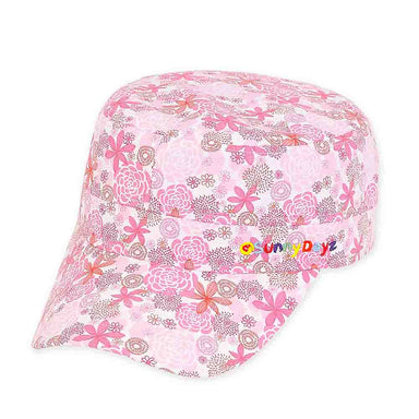 Pink Flower Cotton Cadet Cap for Small Heads - Sunny Dayz Hat, Cap - SetarTrading Hats 