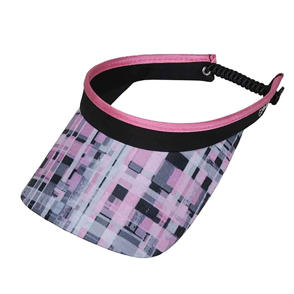 Pixel Plaid Golf Sun Visor with Coil Lace - GloveIt  display picture 3