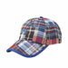 Plaid Cotton Baseball Cap for Small Heads, Cap - SetarTrading Hats 