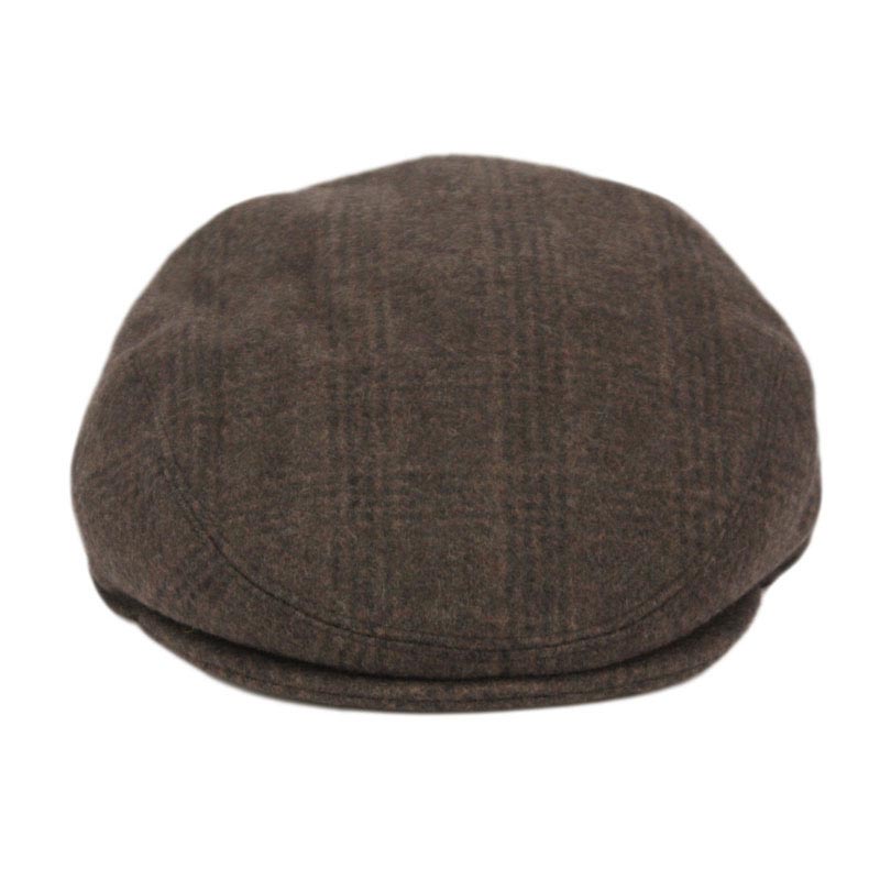 Plaid Wool Flat Ivy Cap with Quilted Lining - Epoch Hats Flat Cap Epoch Hats    
