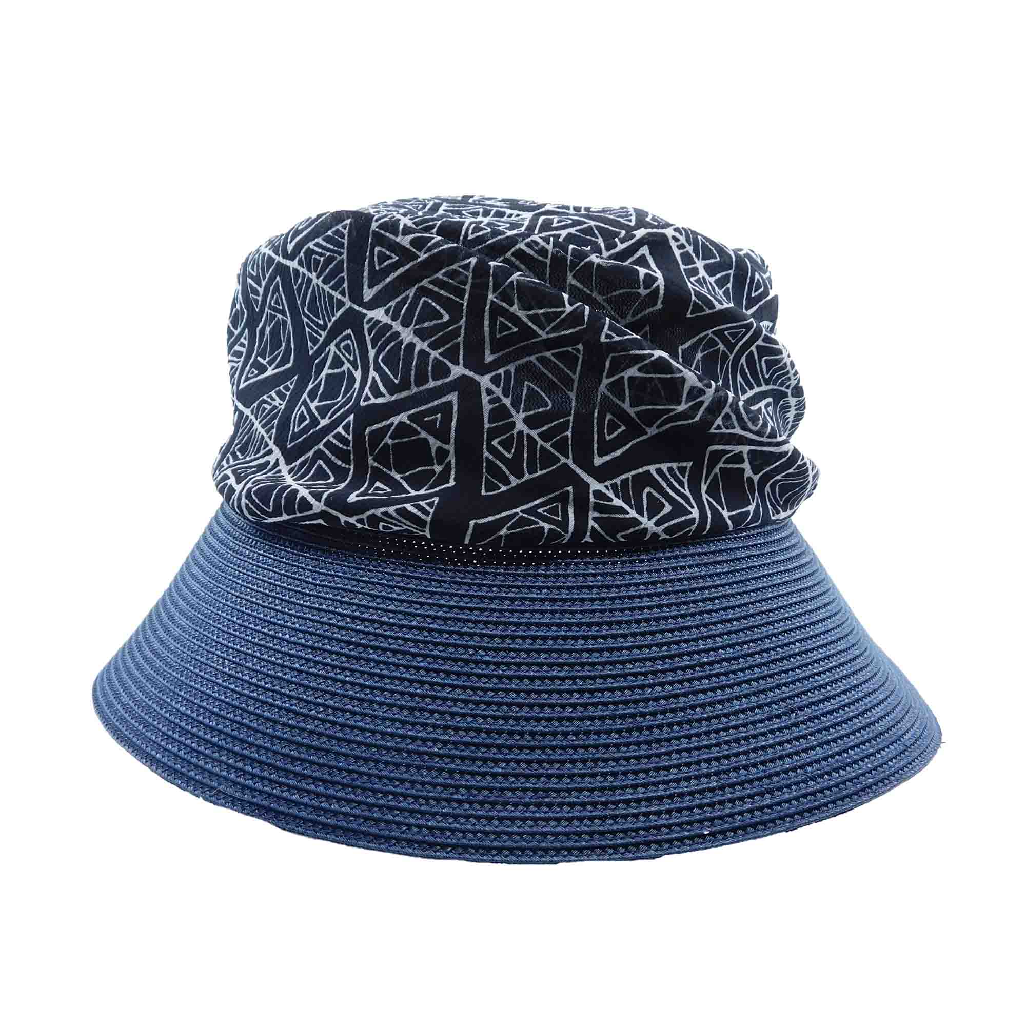 Pleated Chiffon Crown Sun Cloche Hat - Boardwalk Style Cloche Boardwalk Style Hats    