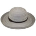 Polybraid Kettle Brim Hat in Neutral Colors - Jeanne Simmons Hats Kettle Brim Hat Jeanne Simmons js8002LB Beige/Brown  
