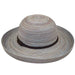 Polybraid Kettle Brim Hat in Neutral Colors - Jeanne Simmons Hats Kettle Brim Hat Jeanne Simmons js8002BN Brown/Blue  