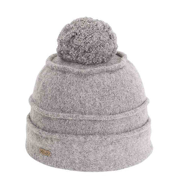Pom Pom Beanie with Piping - Adora Hat® Beanie Adora Hats AD900B Grey M/L (57-58 cm) 