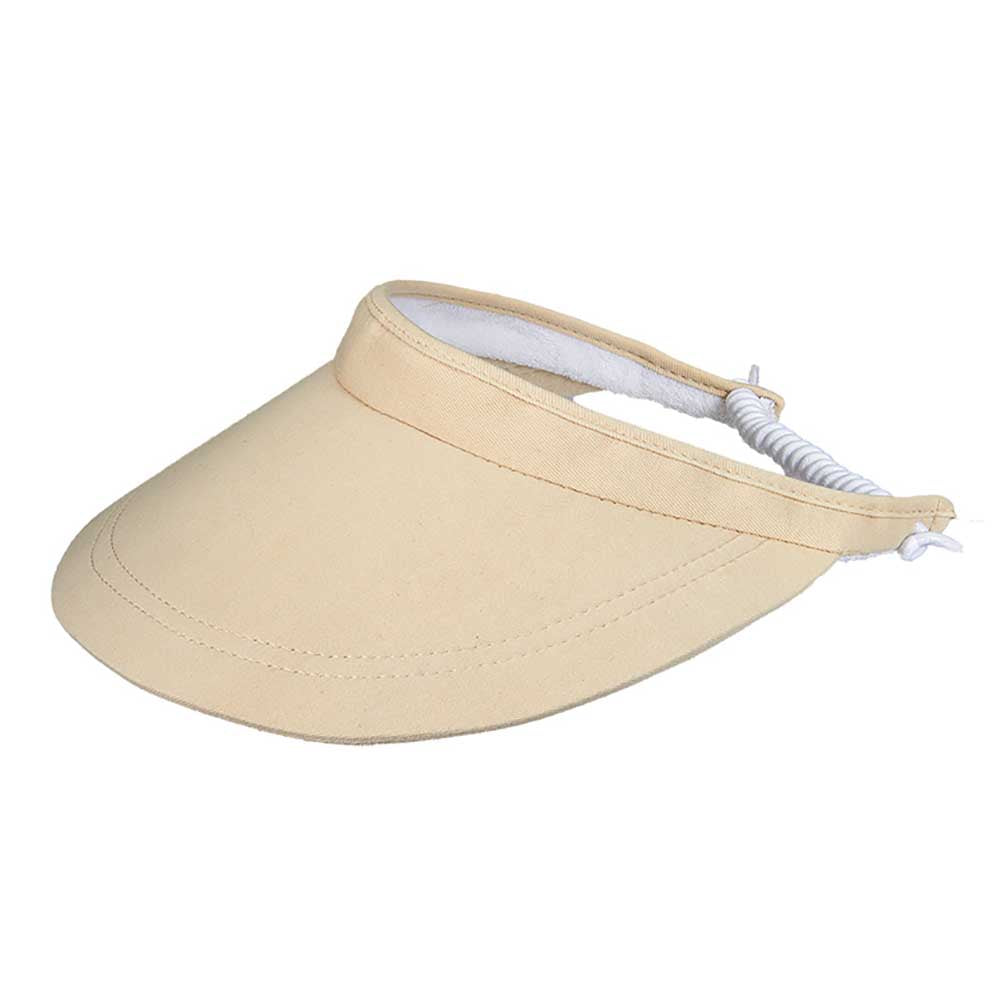 Pro Golf Cotton Sun Visor - Cappelli Hats Visor Cap Scala Hats V229LN Linen