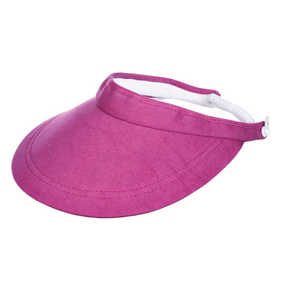 Pro Golf Cotton Sun Visor - Cappelli Hats Visor Cap Scala Hats V229OD Orchid