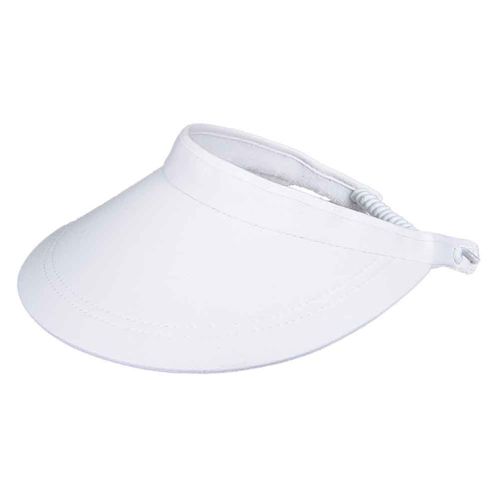 Pro Golf Cotton Sun Visor - Cappelli Hats Visor Cap Scala Hats V229WH White