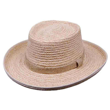 Raffia Gambler with Braided Jute Band by Kenny Keith Gambler Hat Great hats by Karen Keith rm20cm Natural M 