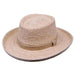 Raffia Gambler with Braided Jute Band by Kenny Keith Gambler Hat Great hats by Karen Keith rm20cm Natural M 