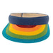 Rainbow Stripe Sun Visor Visor Cap Boardwalk Style Hats da1787BR Rainbow  