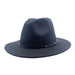 Red Bottom Hats Fashion Felt Fedora Hat - Milani Hats Fedora Hat Milani Hats FD9004 Black M/L (58 cm) 