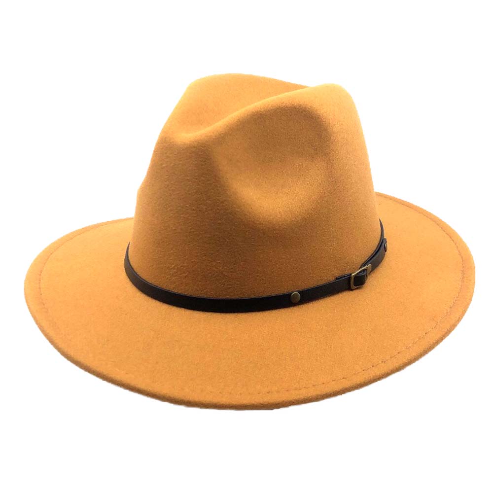 Red Bottom Hats Fashion Felt Fedora Hat - Milani Hats Fedora Hat Milani Hats FD9005 Brown M/L (58 cm) 