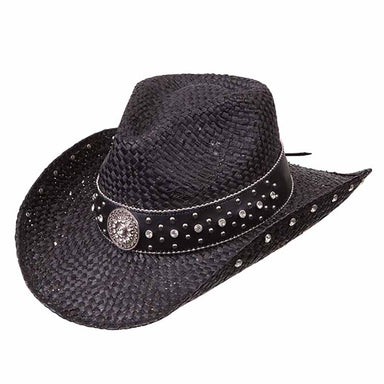 Rhinestone Studded Black Cowboy Hat for Small Heads - Karen Keith Hats, Cowboy Hat - SetarTrading Hats 