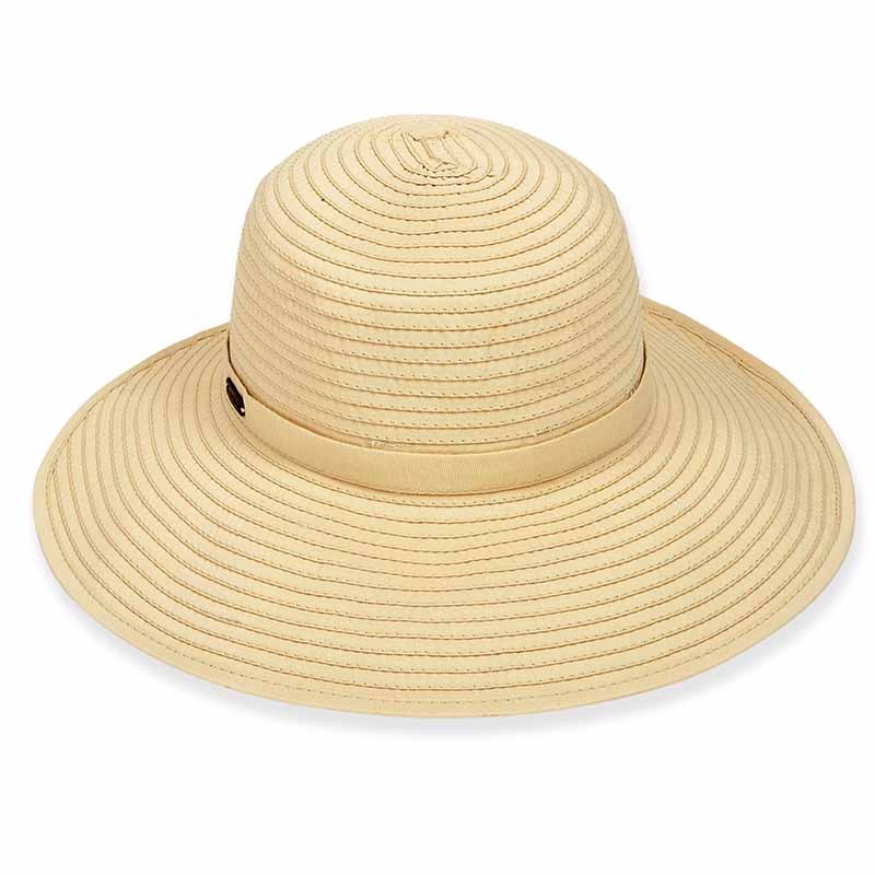 Ribbon Backless Facesaver Hat - Sun 'N' Sand Hats Facesaver Hat Sun N Sand Hats HH1286B Natural M/L (58 cm) 