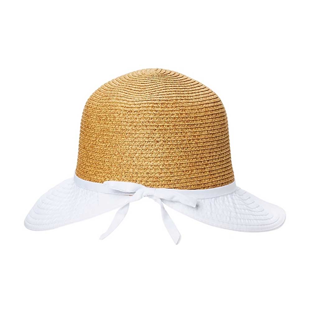 Ribbon and Straw Facesaver Hat - Boardwalk Style Facesaver Hat Boardwalk Style Hats    