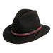 Richmond Crushable Water Repellent Wool Felt Safari Hat - Scala Hat Safari Hat Scala Hats DF47-BLK2 Black Medium (57 cm) 