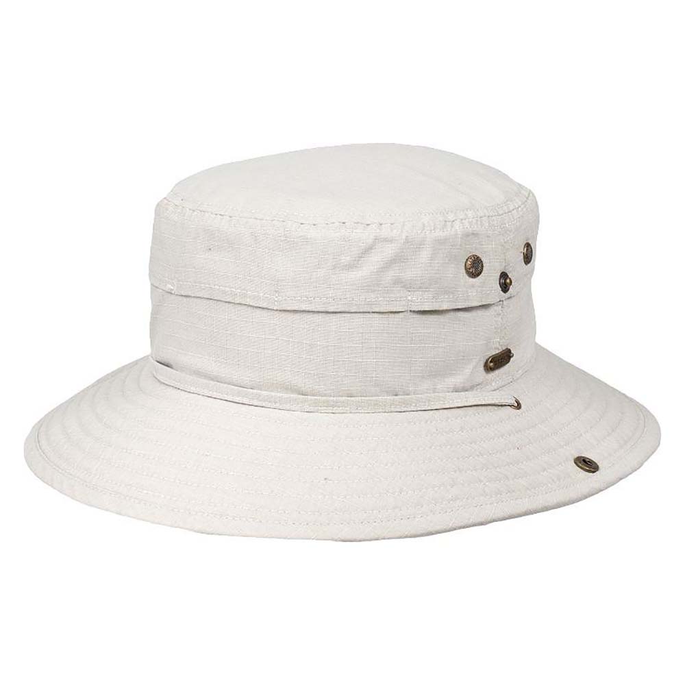 Cotton Metal Poplin Bucket Hat - White