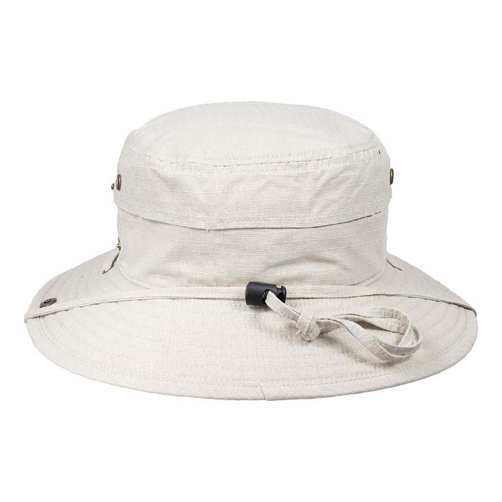 Rip Stop Cotton Bucket Hat with Side Snaps - DPC Outdoor Hats Putty / Large