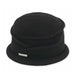 Rolled Brim Boiled Wool Beanie - Adora® Wool Hats Beanie Adora Hats AD733A Black Medium (57 cm) 