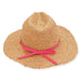 Rough Braid Raffia Hat with Guatemalan Pattern Band  - Sun 'N' Sand Hats Lifeguard Hat Sun N Sand Hats    