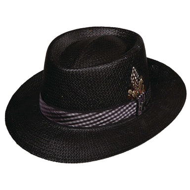 Stacy Adams Optimo Fedora Hat Fedora Hat Stacy Adams Hats MSsa42BKS Black S 
