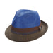 Stacy Adams Two Tone Polybraid Fedora Hat Fedora Hat Stacy Adams Hats MSsa632BLS Royal Blue S 