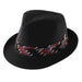 Memento Fedora Hat with Guitar Pin by Carlos Santana Fedora Hat Santana Hats san226bkm Black Small/Medium 