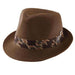 Memento Fedora Hat with Guitar Pin by Carlos Santana Fedora Hat Santana Hats san226bnm Brown Small/Medium 