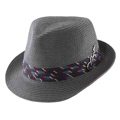 Memento Fedora Hat with Guitar Pin by Carlos Santana Fedora Hat Santana Hats san226gym Grey Small/Medium 
