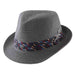 Memento Fedora Hat with Guitar Pin by Carlos Santana Fedora Hat Santana Hats san226gym Grey Small/Medium 
