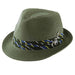 Memento Fedora Hat with Guitar Pin by Carlos Santana Fedora Hat Santana Hats san226olm Olive Small/Medium 