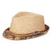 Seminole Raffia Fedora Hat with Jute Band by Carlos Santana, Fedora Hat - SetarTrading Hats 