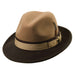 Stacy Adams Two Tone Fedora Hat Fedora Hat Stacy Adams Hats MWWF98BGM Beige M 