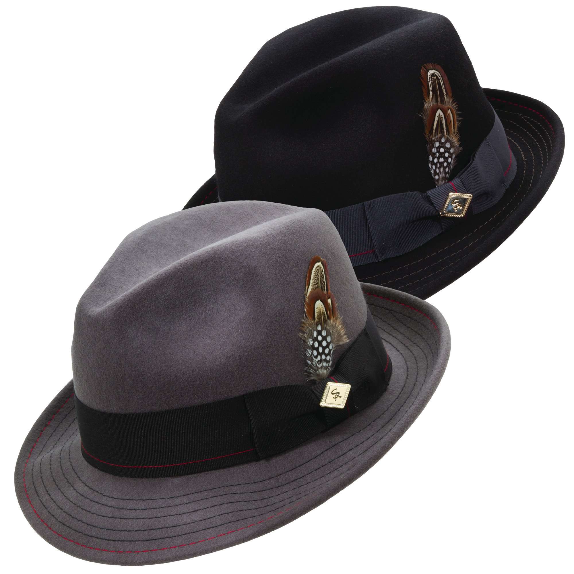 Stacy Adams Stitched Brim Classic Fedora Hat — SetarTrading Hats