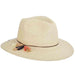 Criss Cross Woven Safari Hat with Tassels - Scala Collection Hats, Safari Hat - SetarTrading Hats 