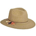 Criss Cross Woven Safari Hat with Tassels - Scala Collection Hats, Safari Hat - SetarTrading Hats 