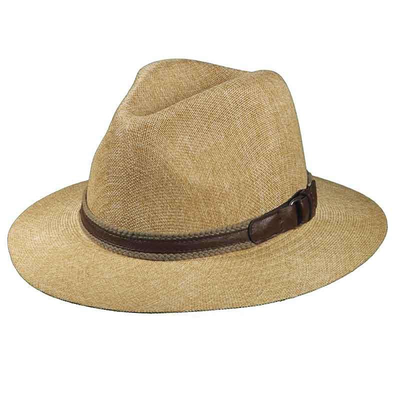 Matte Safari Hat with Web and Leather Band for Men - Stetson Hats Safari Hat Stetson Hats STC187NTM Medium (57 cm)  