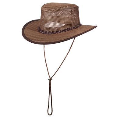 Stetson Hats Mesh Outback Hat for Men up to XXL - Walnut Safari Hat Stetson Hats STC205WNL Walnut Large 