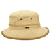 Oxford Bucket Hat with Contrast Trim - Stetson Hats Bucket Hat Stetson Hats stc260khm Khaki Medium 