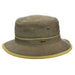 Oxford Bucket Hat with Contrast Trim - Stetson Hats Bucket Hat Stetson Hats stc260olm Olive Medium 