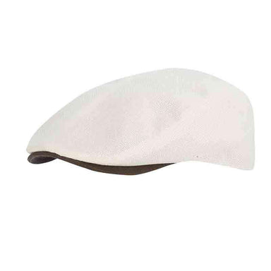 Stetson Hats Textured Ivy Cap - Ivory Flat Cap Stetson Hats stc310m Ivory M (22 5/8") 