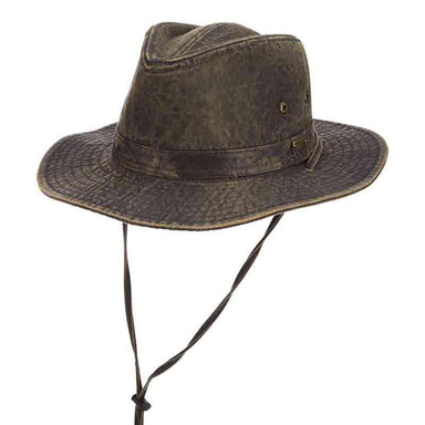 Weathered Cotton Outback Hats - Stetson Hats Safari Hat Stetson Hats stw316m Brown Medium 