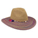 Safari Hat with Colorful Brim and Tassels - Karen Keith Hats, Safari Hat - SetarTrading Hats 