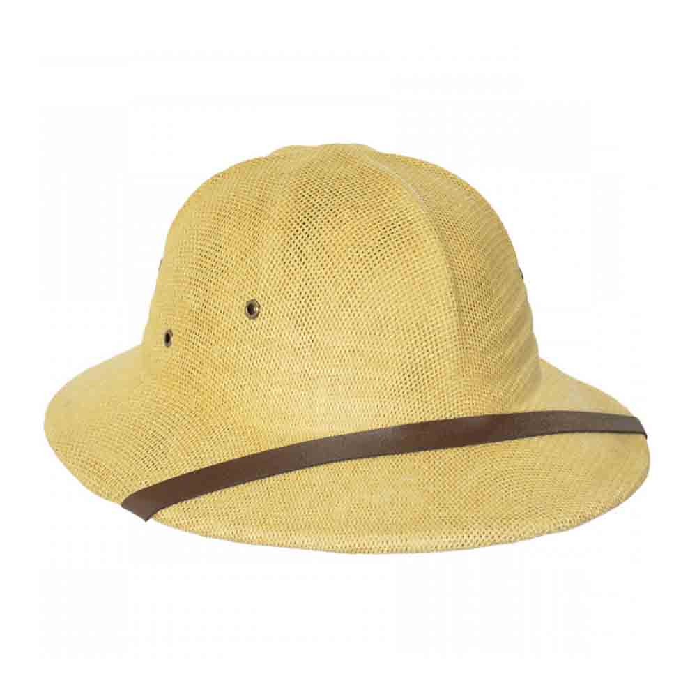 Safari Pith Helmet - Milani Hats Safari Hat Milani Hats ST015-TAN Tan M/L 