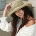 Sage Crocheted Raffia Kettle Brim Hat - Scala Hats Kettle Brim Hat Scala Hats    