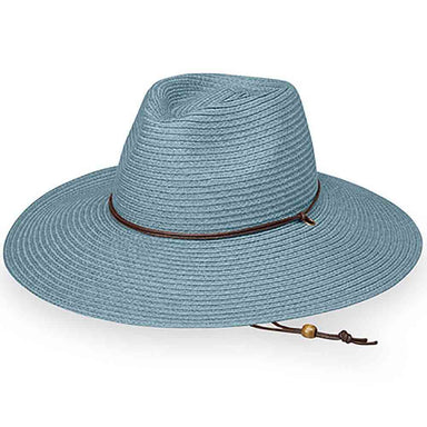 Sanibel Wide Brim Safari Hat with Chin Cord - Wallaroo Hats Safari Hat Wallaroo Hats SANI-CFLR Corn Flower M/L (58 cm) 